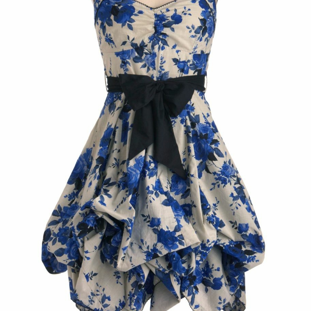 MODCLOTH Indigo Gardens Dress